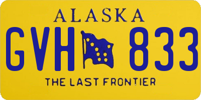 AK license plate GVH833