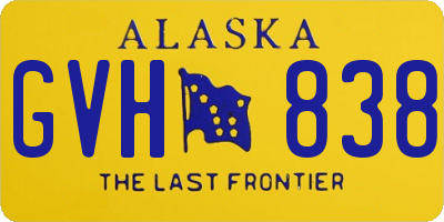 AK license plate GVH838