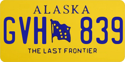 AK license plate GVH839