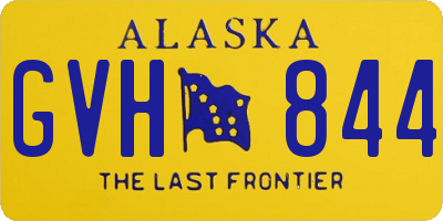 AK license plate GVH844