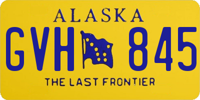 AK license plate GVH845