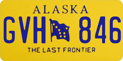 AK license plate GVH846