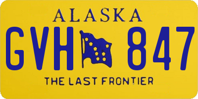 AK license plate GVH847