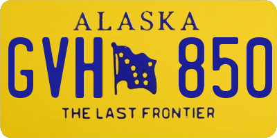 AK license plate GVH850