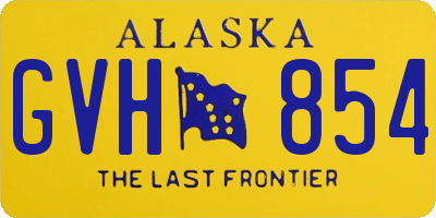 AK license plate GVH854