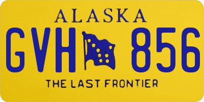 AK license plate GVH856