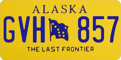 AK license plate GVH857