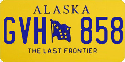 AK license plate GVH858