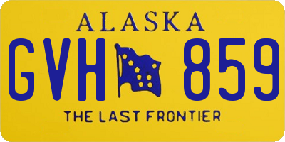 AK license plate GVH859