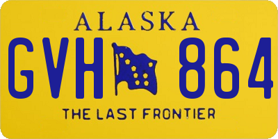 AK license plate GVH864