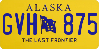 AK license plate GVH875