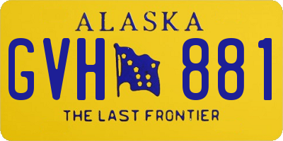 AK license plate GVH881