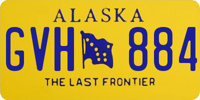 AK license plate GVH884