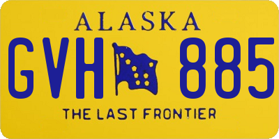 AK license plate GVH885