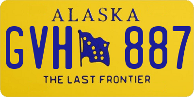 AK license plate GVH887