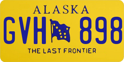 AK license plate GVH898