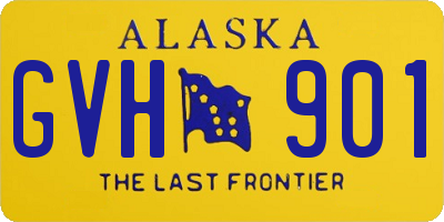 AK license plate GVH901