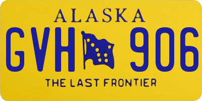 AK license plate GVH906