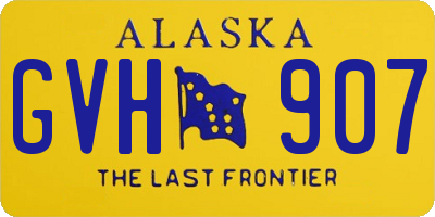 AK license plate GVH907