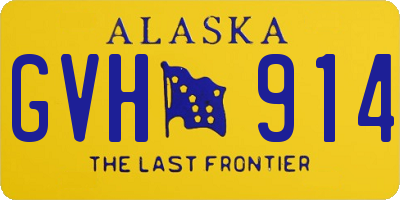 AK license plate GVH914