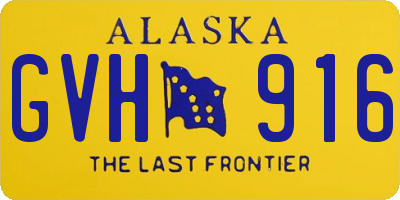 AK license plate GVH916