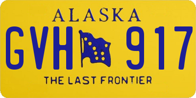 AK license plate GVH917