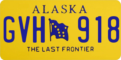 AK license plate GVH918