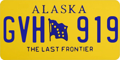 AK license plate GVH919