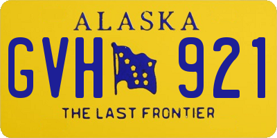 AK license plate GVH921