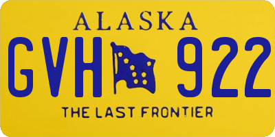 AK license plate GVH922