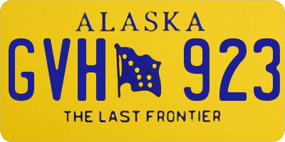 AK license plate GVH923