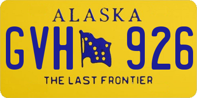 AK license plate GVH926