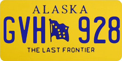 AK license plate GVH928