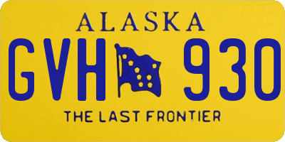 AK license plate GVH930