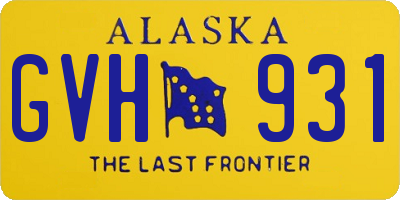 AK license plate GVH931