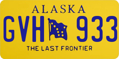 AK license plate GVH933