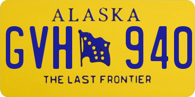 AK license plate GVH940