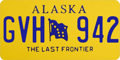 AK license plate GVH942