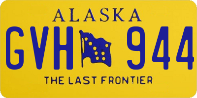 AK license plate GVH944