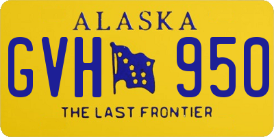 AK license plate GVH950