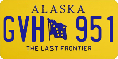 AK license plate GVH951