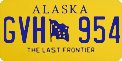 AK license plate GVH954