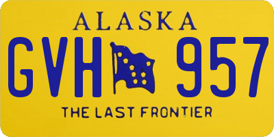 AK license plate GVH957