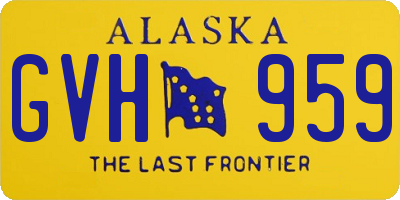 AK license plate GVH959