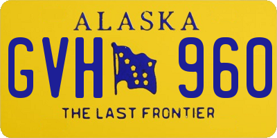 AK license plate GVH960