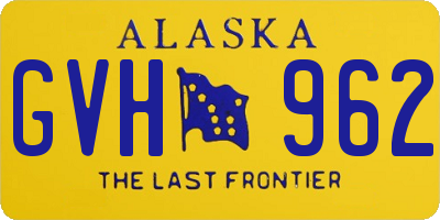 AK license plate GVH962