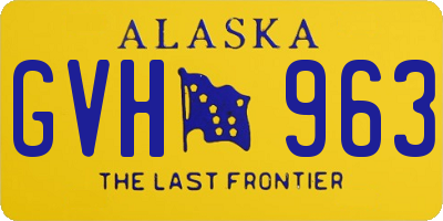 AK license plate GVH963