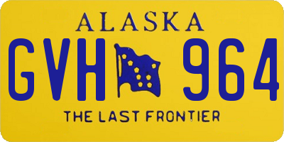 AK license plate GVH964