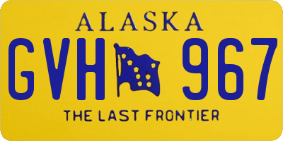 AK license plate GVH967