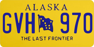 AK license plate GVH970